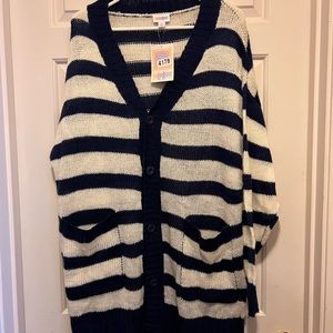 M Lularoe Lucille - Navy & White